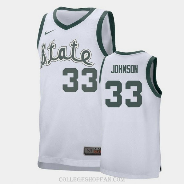 Mens Magic Johnson Michigan State Spartans #33 Limited White College Basketball Jersey